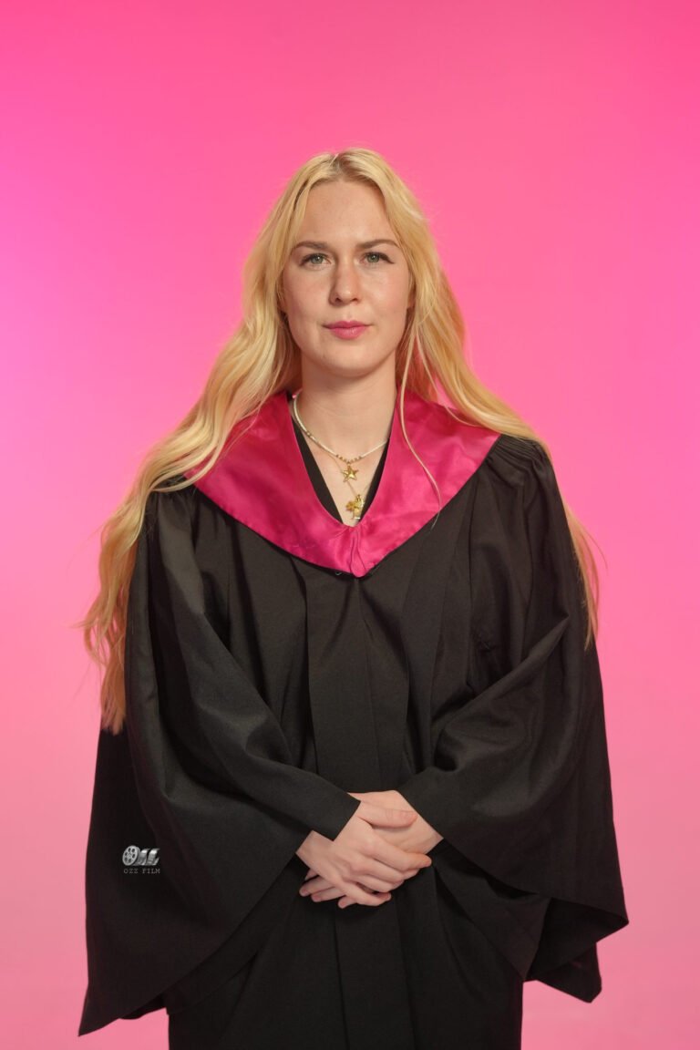 RMIT University Master’s Arts graduation gown and hood