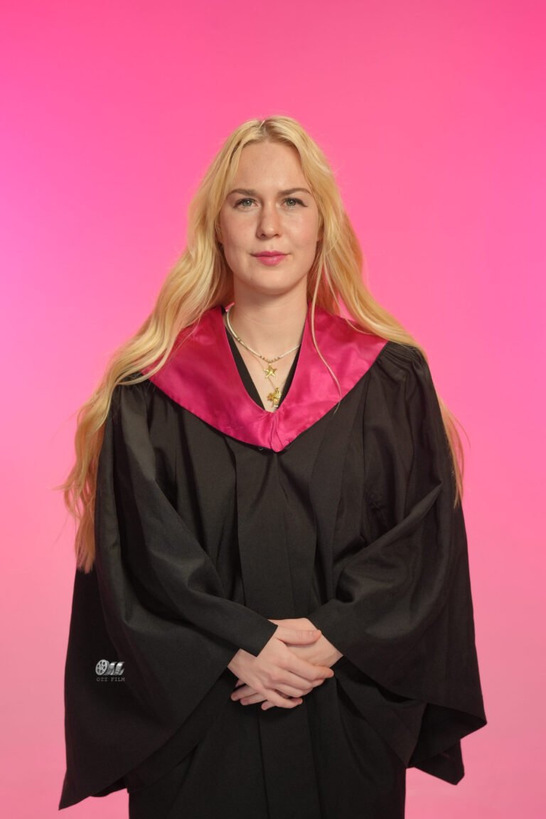 RMIT University Master’s Arts graduation gown and hood