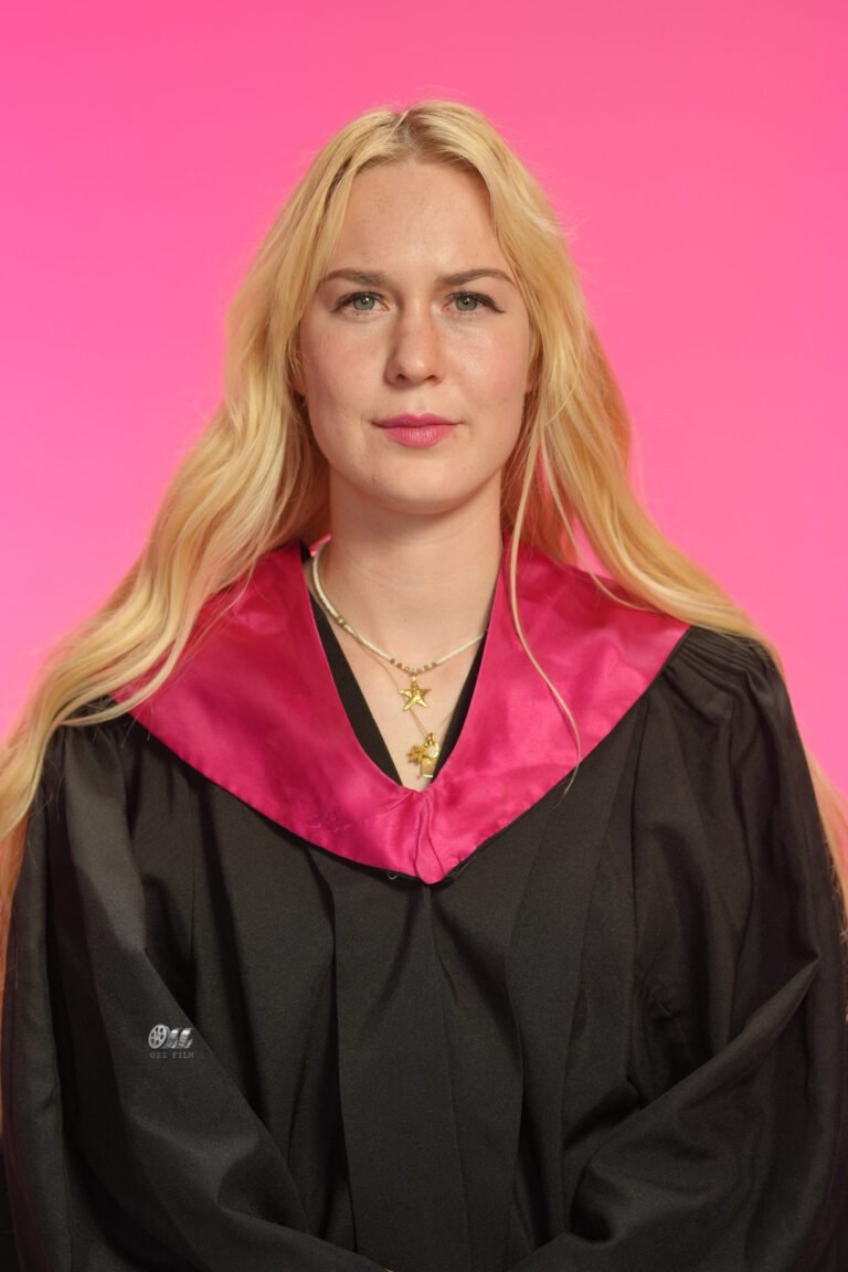 RMIT University Master’s Arts graduation gown and hood