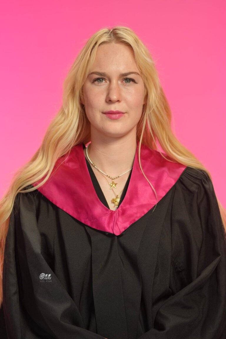 RMIT University Master’s Arts graduation gown and hood