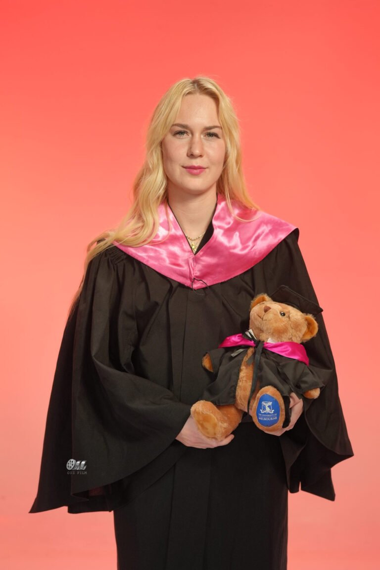 RMIT University Master’s Nursing graduation gown and hood