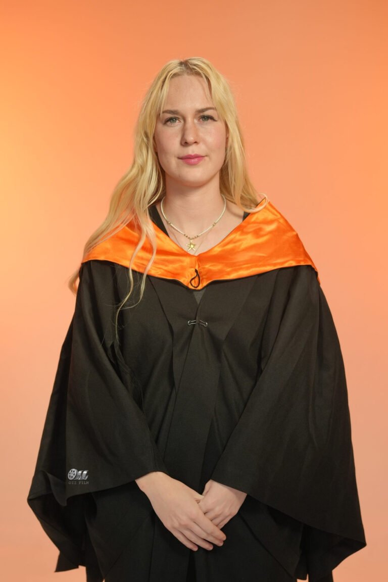 The University of Melbourne Master’s Environments graduation gown and hood