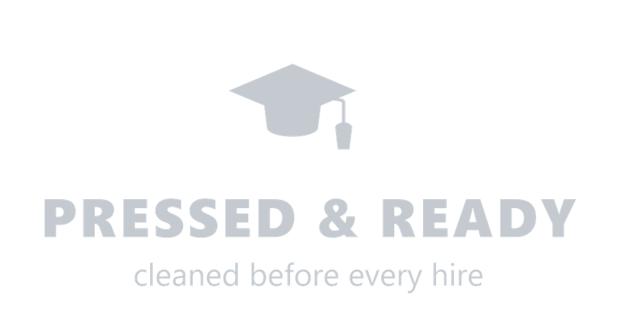 Pressed & Ready — included in every graduation gown hire set