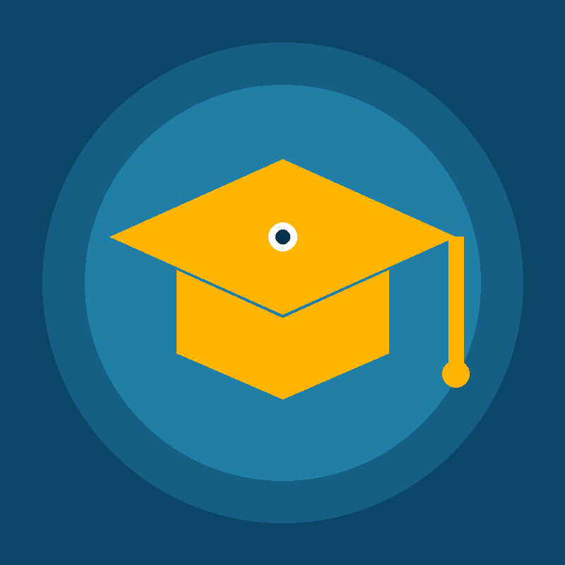 Melbourne Graduation brand graduation cap icon