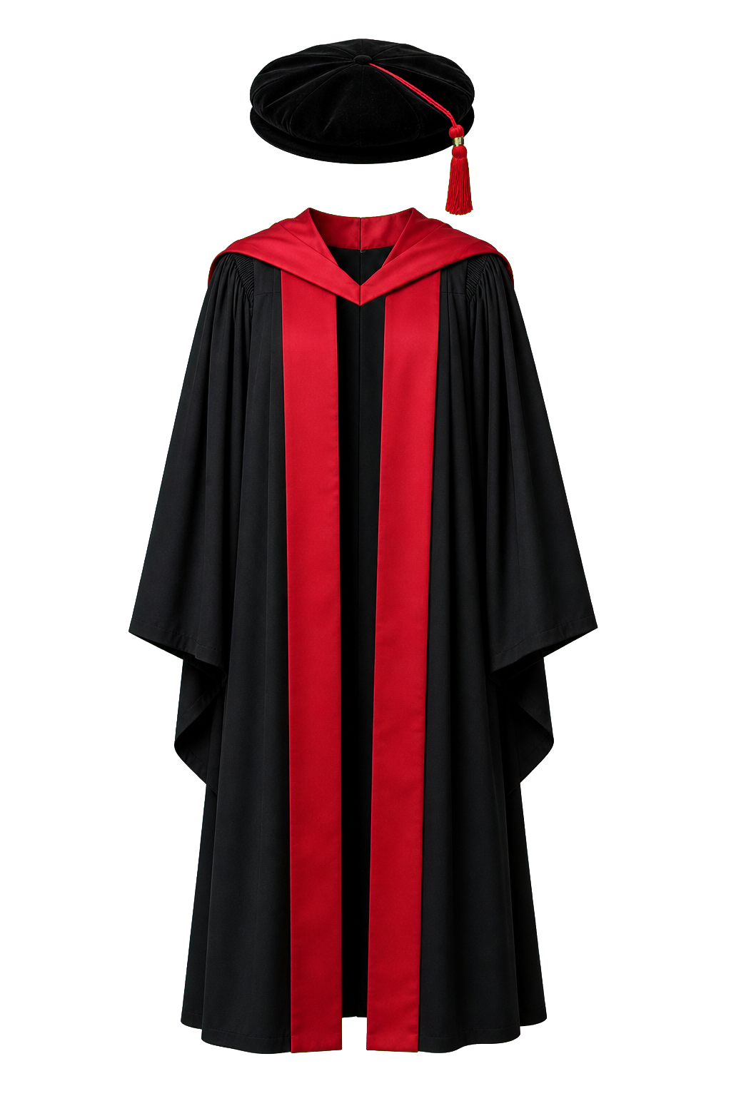 University of Melbourne PhD gown and round doctoral bonnet for hire in Melbourne